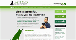 Desktop Screenshot of lakelandcanineacademy.com